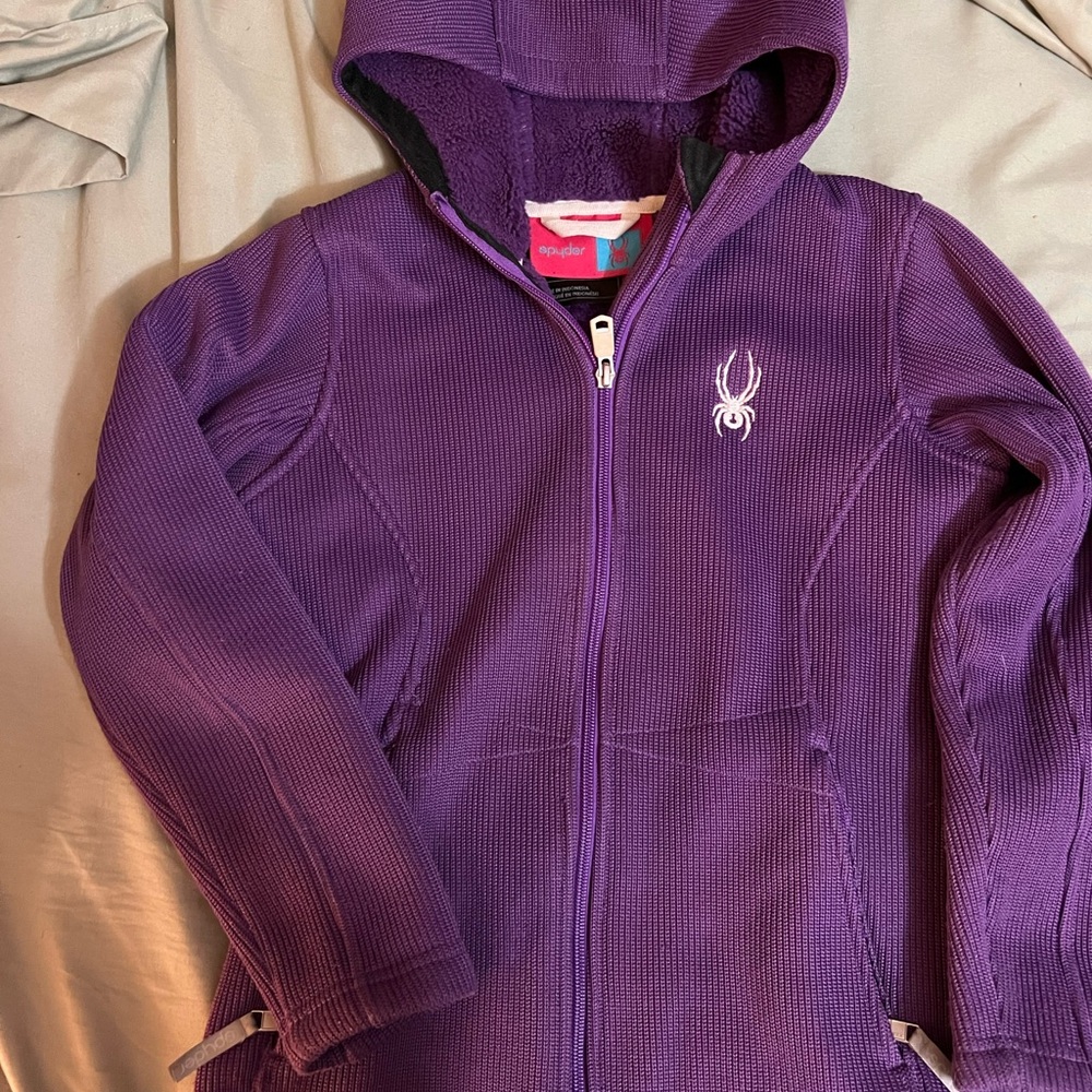 Spyder Kids Vibrant Purple Full-Zip Hoodie